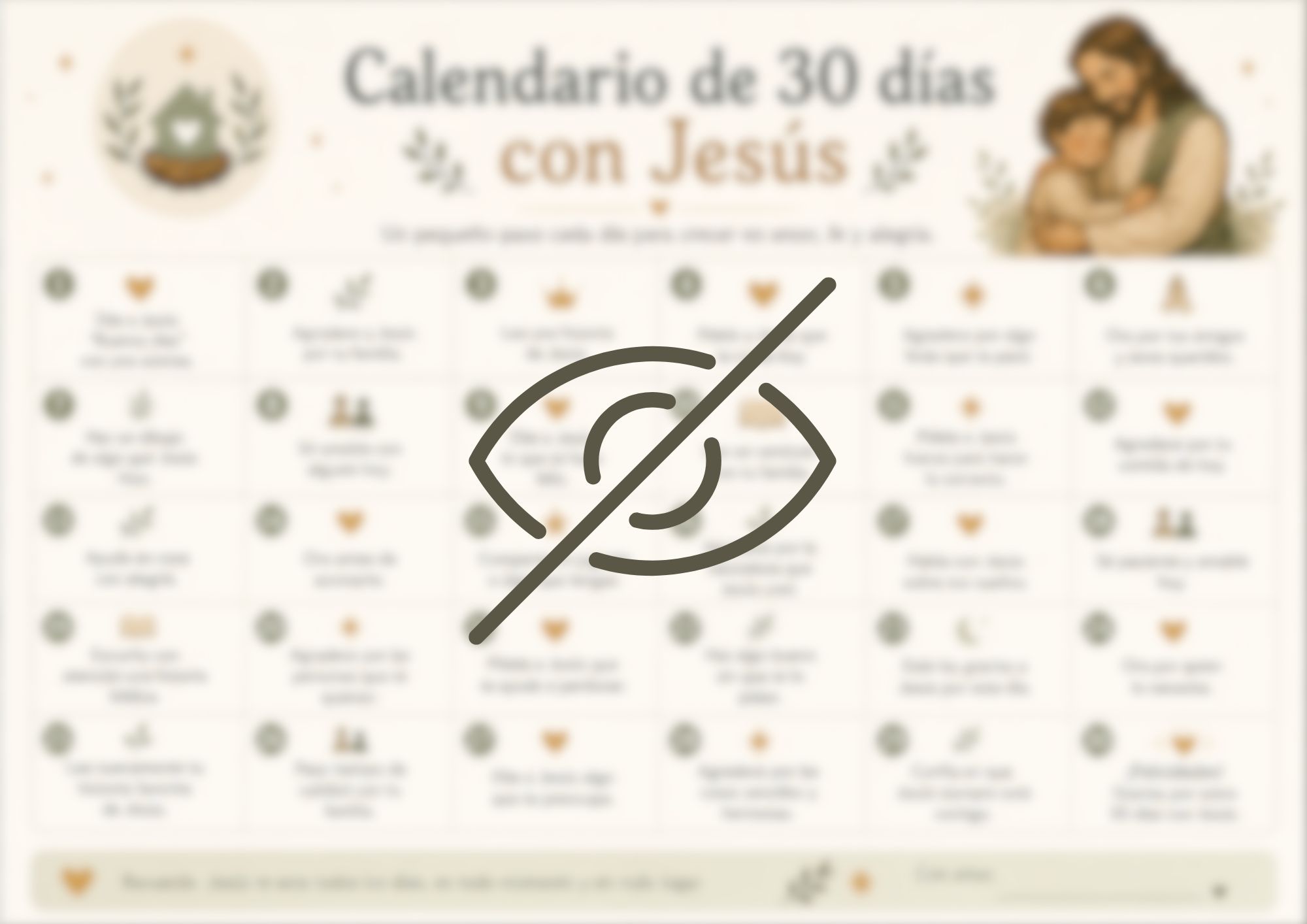 Calendario de 30 días con Jesús