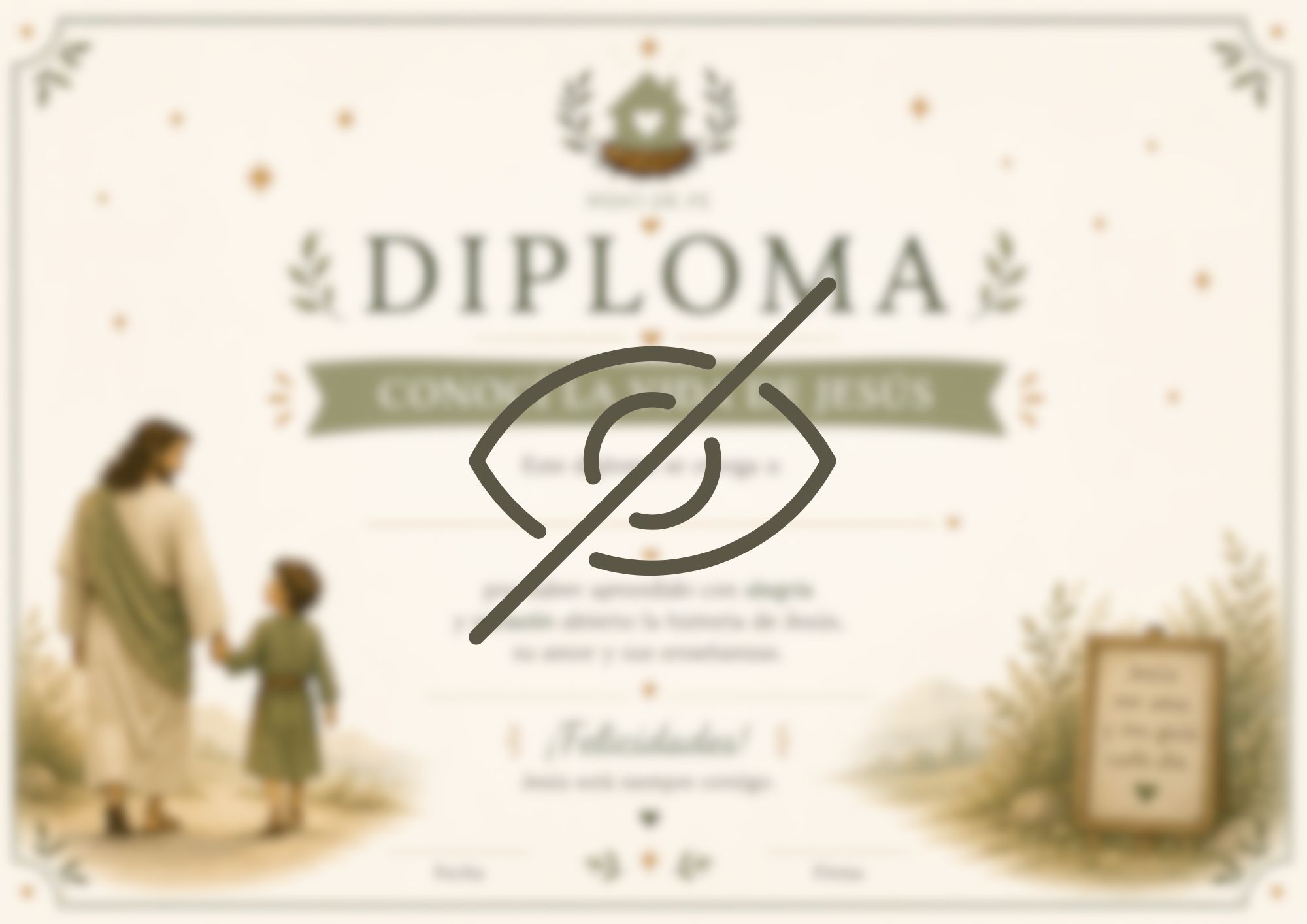 Diploma Conocí la Vida de Jesús